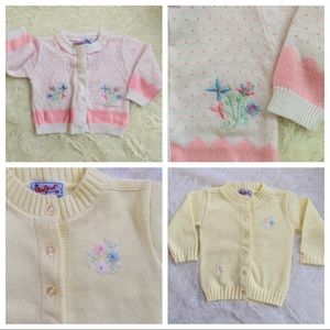 2 Vintage Cardigans for Baby Girl
